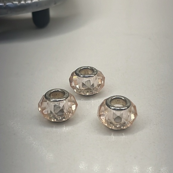 Silver 925 Crystal Charm Beads (set of 3) - Picture 4 of 11